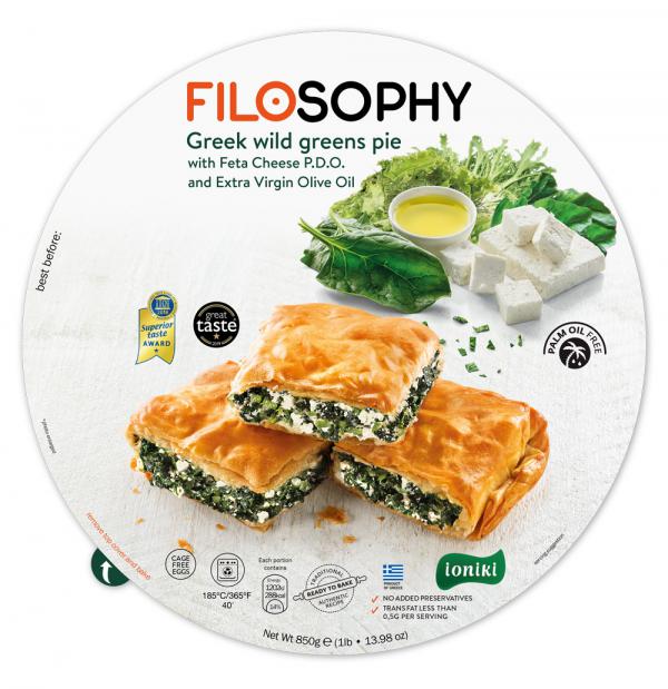 Greek wild greens pie with Feta Cheese P.D.O. and Extra Virgin Olive Oil