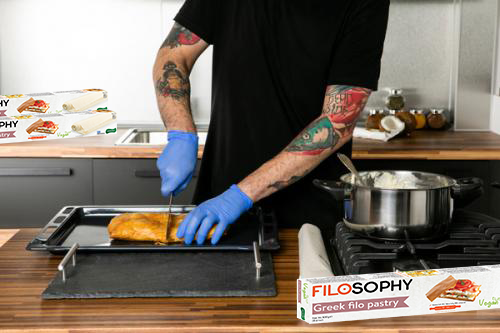 Traditional Greek Coconut Bougatsa pie with Filosophy Filo pastry 7