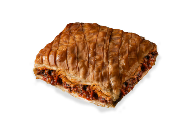 χωριατικη πιτα με μανιταρια και φρεσκια τοματα